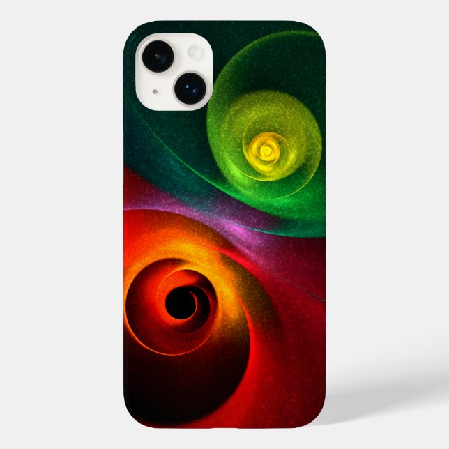 Red Green Yin Yang Modern Abstract Art Pattern #20 Case-Mate iPhone Case (Back)