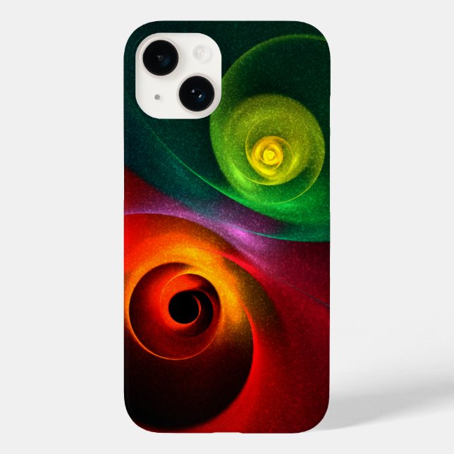 Red Green Yin Yang Modern Abstract Art Pattern #20 Case-Mate iPhone Case (Back)