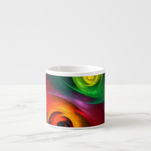 Red Green Yin Yang Modern Abstract Art Pattern #20 Espresso Cup