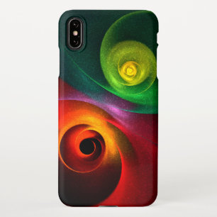 Red Green Yin Yang Modern Abstract Art Pattern #20 iPhone XS Max Case