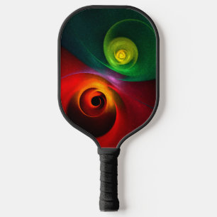 Red Green Yin Yang Modern Abstract Art Pattern #20 Pickleball Paddle