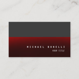 Red Grey Aesthetic Professional Business Card