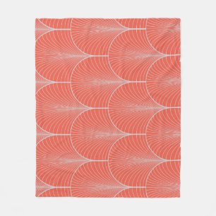 Red-grey art deco, vintage wallpaper. fleece blanket