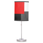 Red Grey Black and White Geometric Block