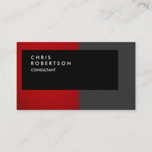 Red Grey Black Creative Business Card