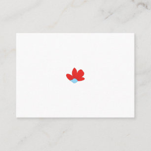 red, grey, blue colour clip art place card
