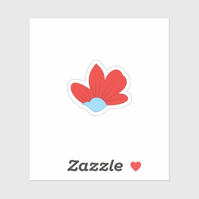 red, grey, blue colour Custom-Cut Vinyl Sticker (Sheet)