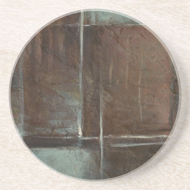 Red & Grey Brick Wall Coaster (Front)