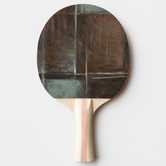 Red & Grey Brick Wall Ping Pong Paddle (Front)