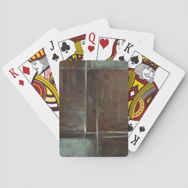 Red & Grey Brick Wall Playing Cards (Back)
