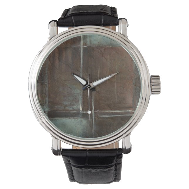 Red & Grey Brick Wall Watch (Front)