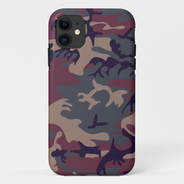 Red grey brown camouflage design Case-Mate iPhone case (Back)