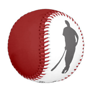 Red Grey Champion Coach Personalised Baseball