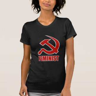 Red & Grey Classic Hammer & Sickle on Frt & Back T-Shirt