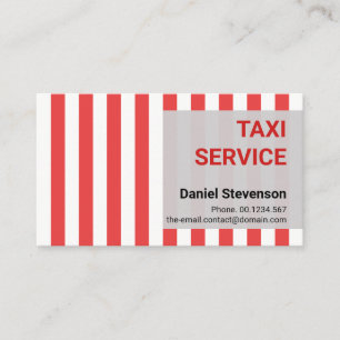 Red Grey DC Taxi Colours Cab Driver Business Card