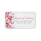 Red Grey Floral Wedding Return Address Labels