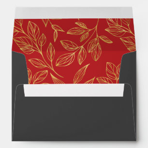 Red Grey Gold Foliage Envelope