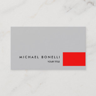 Red Grey Modern Professional Business Card