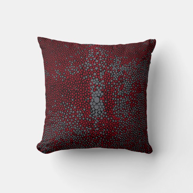 Red & Grey Shagreen Cushion (Front)