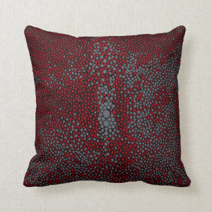 Red & Grey Shagreen Cushion
