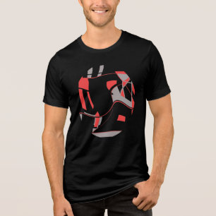Red Grey Swrling Shapes Circular Southwest Look Tri-Blend Shirt