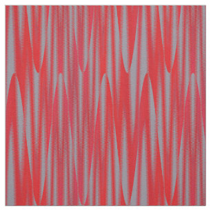 Red Grey Vertical Stripe Geometric Print Pattern Fabric