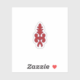 red, grey, violet Custom-Cut Vinyl Sticker