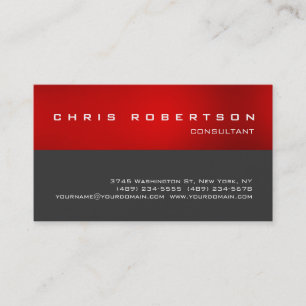 Red Grey White Attractive Charming Business Card
