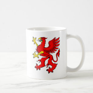 Red Griffin/Griffon/Gryphon Coffee Mug