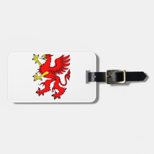Red Griffin Luggage Tags (Front Horizontal)