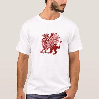 Red griffin - Mediaeval design T-Shirt