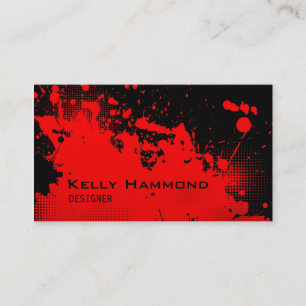 Red Grunge Business Card