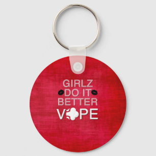 Red Grunge Girly Vape Key Ring