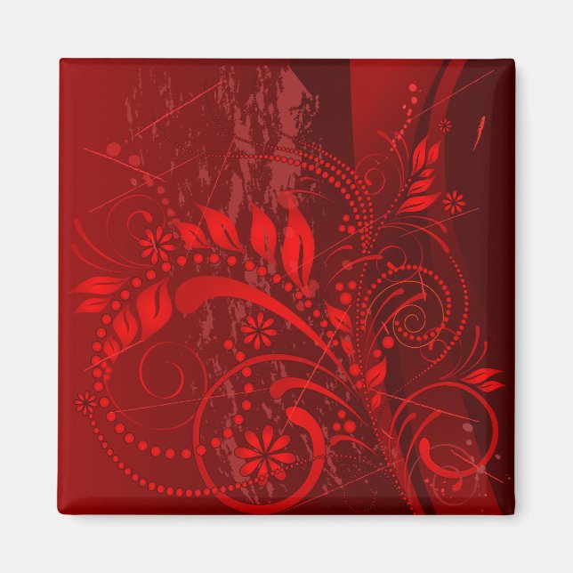 red grunge magnet (Front)