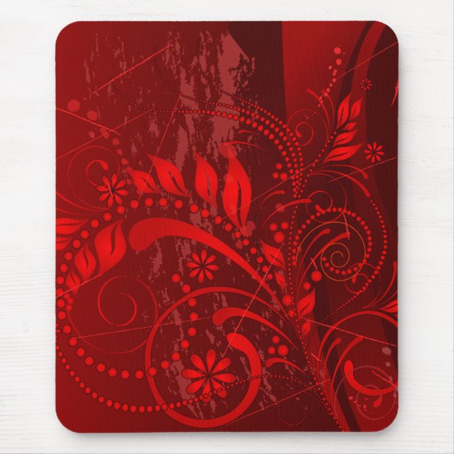 red grunge mouse mat (Front)