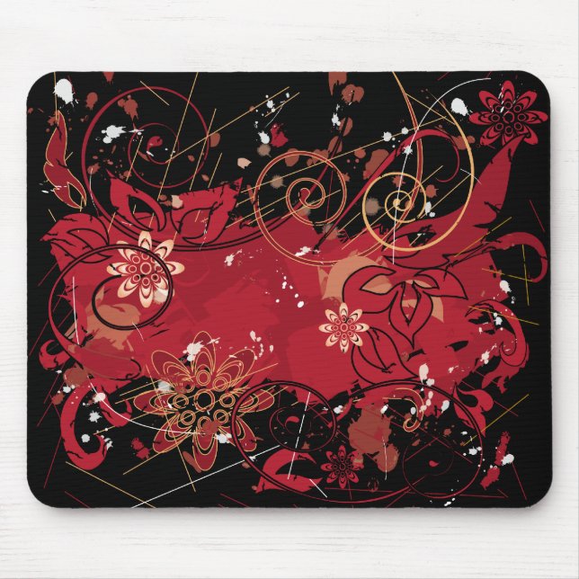 red grunge mouse mat (Front)