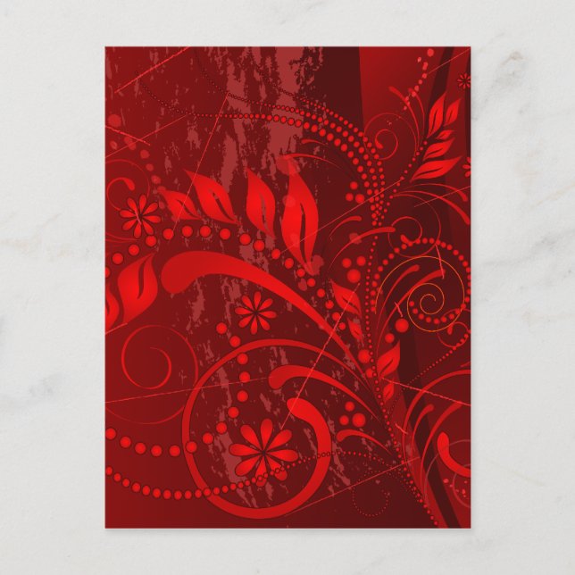 red grunge postcard (Front)