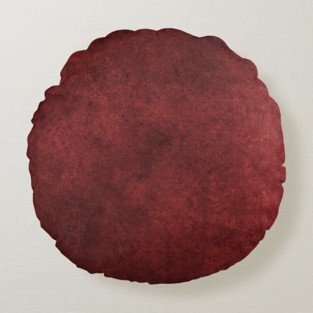 Red Grunge Round Cushion (Front)