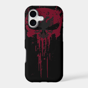 RED Grunge skull  Case-Mate iPhone Case