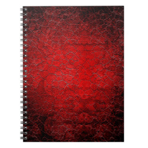 Red grunge texture black gradient notebook