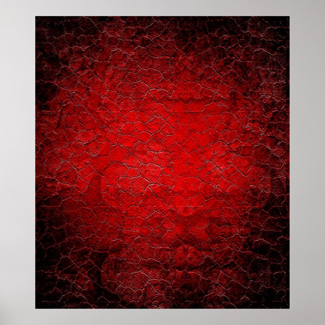 Red grunge texture black gradient poster (Front)