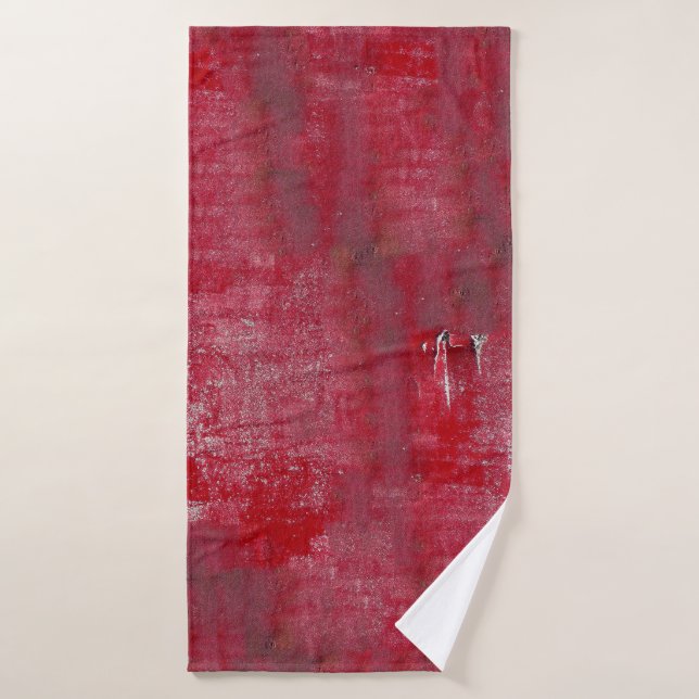 Red grunge textureabstract,ancient,art,background, bath towel (Bath Towel)