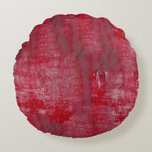 Red grunge textureabstract,ancient,art,background, round cushion