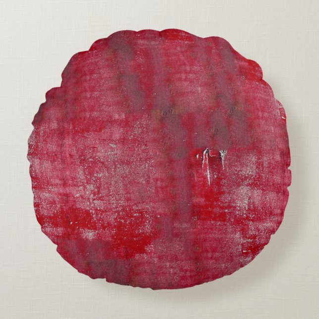 Red grunge textureabstract,ancient,art,background, round cushion (Front)