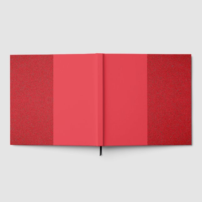 Red Guest Book with Textured Sides – Customisable (Full)