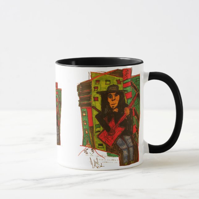 red guitar mug (Right)