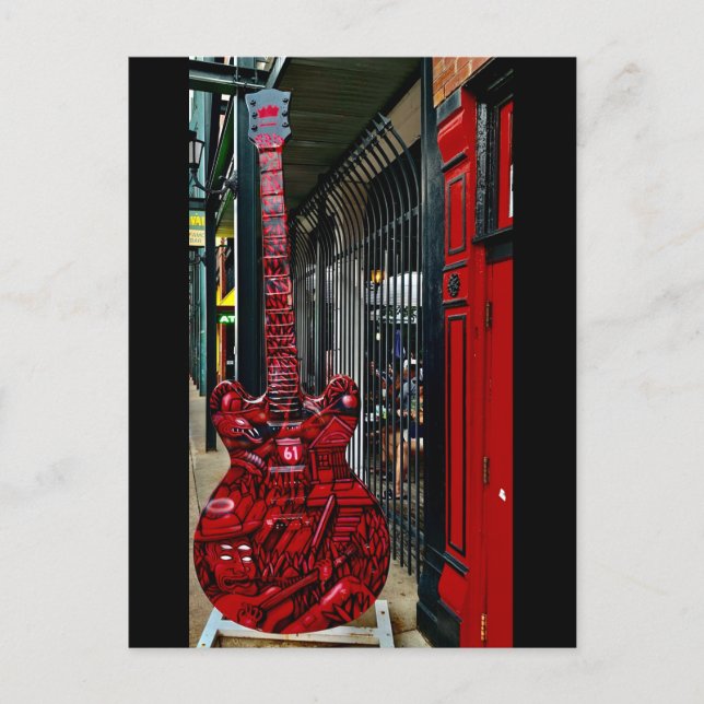Red Guitar Postcard (Front)