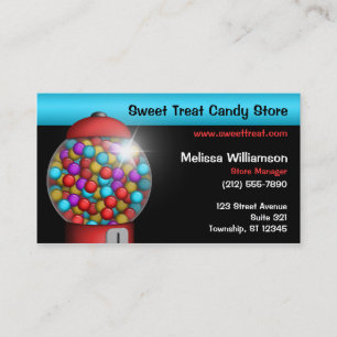 Red Gumball Machine Business Cards