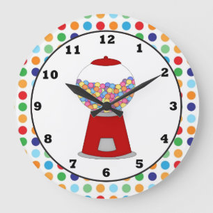 Red Gumball machine wall clock