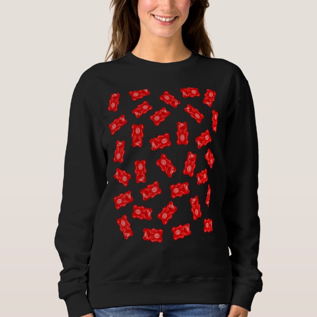 Red Gummy Bear Candy Mix Sweatshirt (Front)